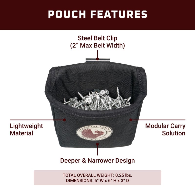 Occidental Leather Deep Clip-On Pouch - Black - Fits Up to 2â€ Work Belt - Made in USA - Image 3